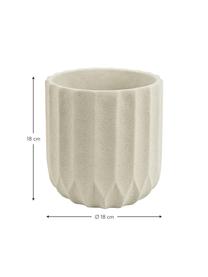 Plantenpot  Stripes van keramiek, Keramiek, Beige, Ø 18 x H 18 cm