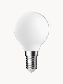 Lampadine E14, bianco caldo, 2 pz, Paralume: vetro, Base lampadina: alluminio, Bianco, Ø 5 x Alt. 8 cm
