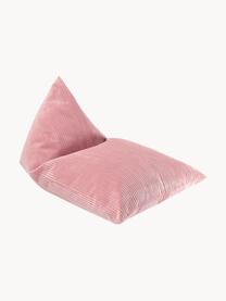 Pouf poire en velours côtelé pour enfant Sugar, Velours côtelé vieux rose, larg. 70 x long. 110 cm