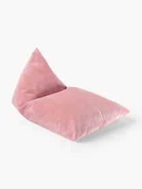 Pouf poire en velours côtelé pour enfant Sugar, Velours côtelé vieux rose, larg. 70 x long. 110 cm