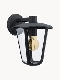 Aussenwandleuchte Monreale, Lampenschirm: Kunststoff, Schwarz, B 23 x H 28 cm