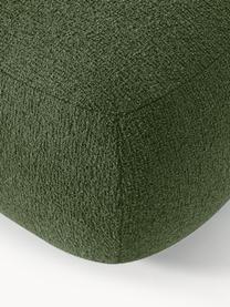 Pouf en tissu bouclé Sofia, Bouclé vert foncé, larg. 99 x prof. 78 cm