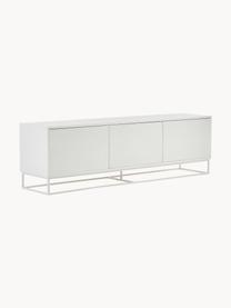 Mueble TV Lyckeby, Estructura: tablero de fibras de dens, Patas: metal con pintura en polv, Blanco, An 180 x Al 54 cm