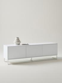 Mueble TV Lyckeby, Estructura: tablero de fibras de dens, Patas: metal con pintura en polv, Blanco, An 180 x Al 54 cm