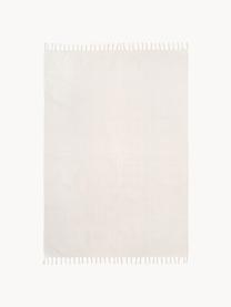 Tapis fin en coton tissé main Agneta, 100 % coton, Blanc crème, larg. 200 x long. 300 cm (taille L)