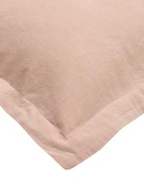 Taies d'oreiller en lin délavé rose Nature, 2 pièces, Composé pour moitié de lin
(52 % lin, 48 % coton) 

Densité 108 fils au pouce carré, qualité standard

Le lin mélangé offre un toucher naturel et un aspect délavé original. Le lin absorbe jusqu'à 35 % d'humidité et échange cette humidité avec l'air ambiant. Il sèche très rapidement et offre un agréable effet rafraîchissant les nuits d'été. Sa résistance élevée au accrocs lui confère robustesse et longévité, Vieux rose, larg. 65 x long. 65 cm