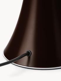 Lámpara de mesa grande LED regualble Pipistrello, altura regulable, Estructura: metal, aluminio pintado, Marrón oscuro mate, Ø 40 x Al 50-62 cm