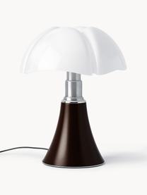 Grande lampe à poser LED à intensité variable Pipistrello, hauteur ajustable, Brun foncé, mat, Ø 40 x haut. 50-62 cm