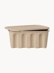 Boîtes de rangement en cellulose Pulp, 2 pièces, Pâte à papier, Beige, larg. 28 x prof. 18 cm