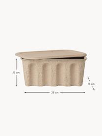 Boîtes de rangement en cellulose Pulp, 2 pièces, Pâte à papier, Beige, larg. 28 x prof. 18 cm