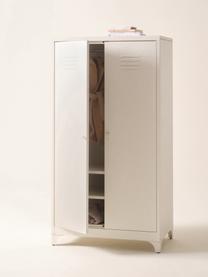 Wit metalen Bologna kleerkast met 2 deuren, Gecoat metaal, Wit, B 85 x H 160 cm