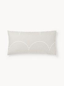 Poszewka na poduszkę z bawełny Arcs, Beżowy, biały, S 40 x D 80 cm