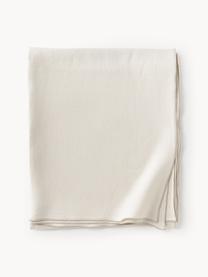 Nappe en lin avec passepoil Kennedy, 100 % lin délavé

Le lin est une fibre naturelle qui se caractérise par ses propriétés respirantes, sa résistance et son toucher doux

Le matériau est certifié STANDARD 100 OEKO-TEX®, 6760CIT, CITEVE, Blanc crème, beige, 6-8 personnes (long. 250 x larg. 140 cm)