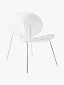 Krzesło z tworzywa sztucznego Conway, Stelaż: stal szlachetna chromowan, Transparentny, odcienie srebrnego, S 72 x G 59 cm