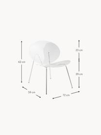 Chaise en plastique Conway, Transparent, argenté, larg. 72 x prof. 59 cm