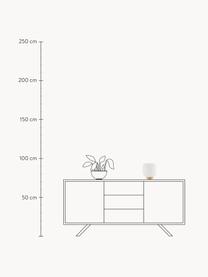 Lámpara de mesa pequeña Milford, Pantalla: vidrio opalino, Cable: cubierto en tela, Blanco opalino, madera, Ø 20 x Al 21 cm