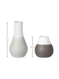 Petits vases Pastell, 4 élém., Tons bruns, blanc