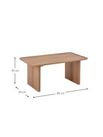 Mesa de centro Rhys in marrón, Madera de roble, Marrón, An 80 x Al 45 cm