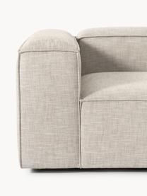 Modulares Sofa Lennon (4-Sitzer) aus Leinen-Mix mit Hocker, Bezug: 50 % Viskose, 25 % Leinen, Gestell: Fichtenholz, Sperrholz, m, Leinen-Mix Grau, B 329 x T 207 cm