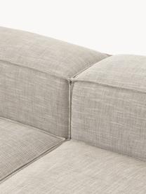 Modulares Sofa Lennon (4-Sitzer) aus Leinen-Mix mit Hocker, Bezug: 50 % Viskose, 25 % Leinen, Gestell: Fichtenholz, Sperrholz, m, Füße: Kunststoff Dieses Produkt, Leinen-Mix Grau, B 329 x T 207 cm