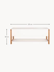 Garderoben-Sitzbank Northgate mit Stauraum, Rahmen: Eichenholz Dieses Produkt, Weiß, Eichenholz, B 120 x H 48 cm