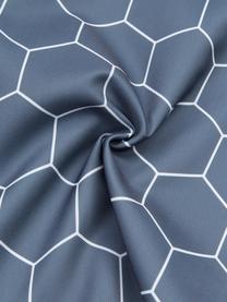 Gemustertes Outdoor-Kissen Honeycomb, 100% Polyester, Dunkelgrau, Weiß, B 47 x L 47 cm