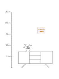 Letrero de metal To The Beach, Metal, Blanco, ocre, Cama 90 cm (90 x 200 cm)