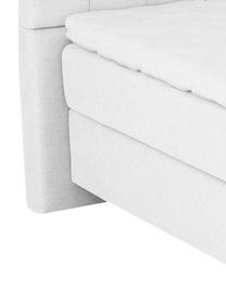 Premium Boxspringbett Pheobe, Matratze: 7-Zonen-Taschenfederkern , Hellgrau, 200 x 200 cm