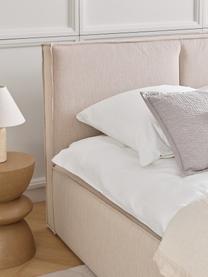 Gestoffeerd bed Dream, Bekleding: polyester (gestructureerd, Frame: massief grenenhout, FSC-g, Geweven stof beige, B 160 x L 200 cm