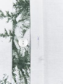 Pościel z flaneli Nordic, Zielony, biały, 135 x 200 cm + 1 poduszka 80 x 80 cm