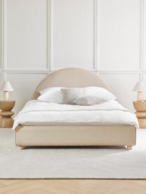 Čalúnená posteľ s úložným priestorom Ebba, Béžová, Š 140 x D 200 cm