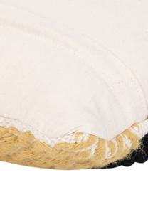 Kissenhülle Takala im Boho Style, 80% Wolle, 20% Baumwolle, Cremeweiß, Schwarz, Gelb, B 45 x L 45 cm