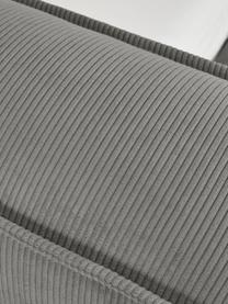 Letto imbottito in velluto a coste Lennon, Rivestimento: velluto a coste (98% poli, Struttura: legno di pino massiccio c, Piedini: legno certificato FSC, pl, Velluto a coste grigio, Larg. 140 x Lung. 200 cm