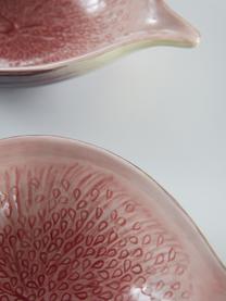 Dipschalen Fig in vijg vorm, 2 stuks, Porselein (dolomiet), Roze, lila, B 13 cm x H 4 cm