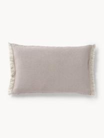 Housse de coussin pur lin avec franges Luana, 100 % pur lin

Le lin est naturellement doté d'un toucher plutôt rugueux et d'un aspect froissé
Sa résistance élevée au accrocs lui confère robustesse et longévité, Beige clair, larg. 30 x long. 50 cm