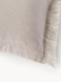 Housse de coussin pur lin avec franges Luana, 100 % pur lin

Le lin est naturellement doté d'un toucher plutôt rugueux et d'un aspect froissé
Sa résistance élevée au accrocs lui confère robustesse et longévité, Beige clair, larg. 30 x long. 50 cm