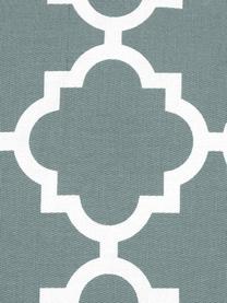 Kissenhülle Lana mit grafischem Muster, 100% Baumwolle, Salbeigrün, Weiß, B 30 x L 50 cm
