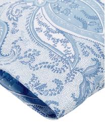 Funda de almohada de satén Grantham, Azul estampado, An 45 x L 85 cm