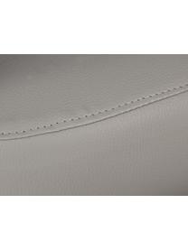 Poltrona in similpelle con poggiapiedi Rita, Rivestimento: similpelle (94% PVC, 6% p, Struttura: legno di pino, compensato, Grigio, Larg. 64 x Prof. 60 cm