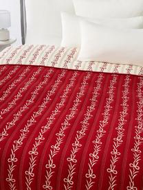 Copriletto trapuntato Juliet, Rivestimento: 100% cotone, Rosso, bianco crema, Larg. 180 x Lung. 250 cm  (per letti da 140 x 200 cm)