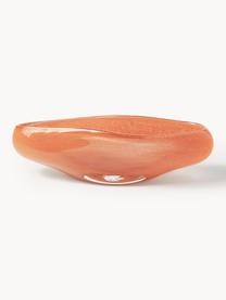 Handgemaakte decoratieve schaal Ashley van glas, Glas, Oranje, transparant, B 43 x H 11 cm