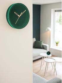 Horloge murale en velours Lush, Vert