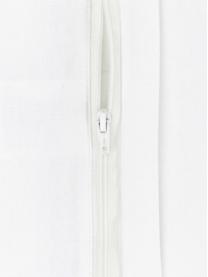 Copricuscino ricamata Let it snow, 100% cotone, Beige, bianco, Larg. 45 x Lung. 45 cm