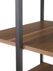 Offener Kleiderschrank Pacey, Gestell: Metall, pulverbeschichtet, Holz, Schwarz, B 150 x H 180 cm