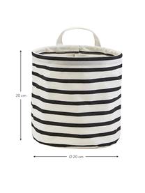 Panier de rangement Stripes, Coton, polyester, soie synthétique, Noir, blanc, Ø 20 x haut. 20 cm