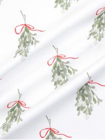 Set de fundas de cojín Mistletoe, 2 uds., 100% algodón, Blanco, verde, rojo, negro, An 40 x L 40 cm