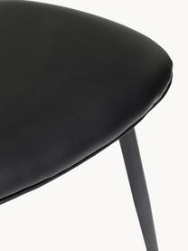 Gestoffeerde stoel Rosali met Weens vlechtwerk, Frame: gepoedercoat metaal, Bekleding: polyester, Zitvlak: multiplex, Kunstleer zwart, lichtbeige, B 47 x D 57 cm