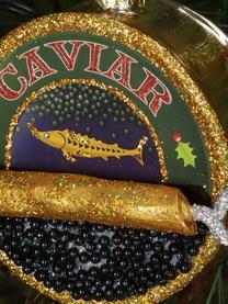 Décoration de sapin de Noël Caviar, Verre, Multicolore, Ø 9 cm, haut. 4 cm