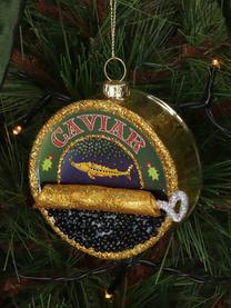 Décoration de sapin de Noël Caviar, Verre, Multicolore, Ø 9 cm, haut. 4 cm