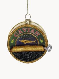 Décoration de sapin de Noël Caviar, Verre, Multicolore, Ø 9 cm, haut. 4 cm